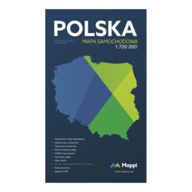 MAPA SKŁADANA POLSKI 2016 - SAMOCHODOWA 1:700 000